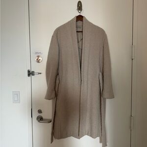 Vince Cozy Women's Open-Front Bouclé Coat - Light Taupe